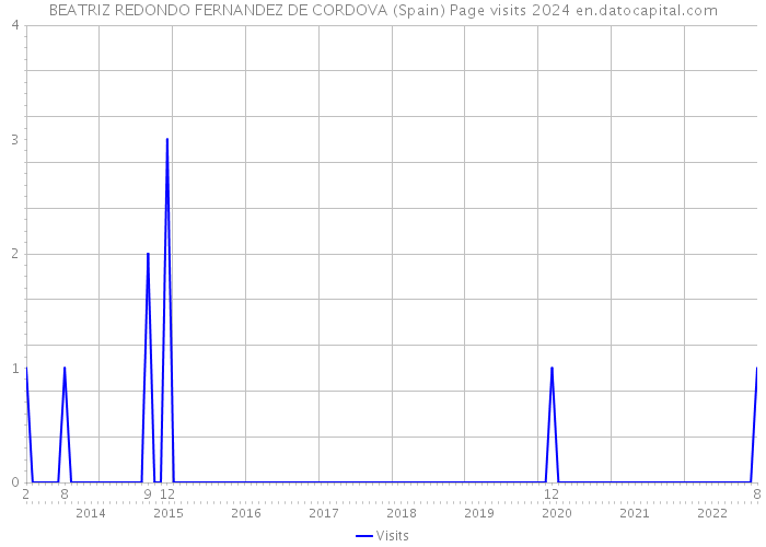 BEATRIZ REDONDO FERNANDEZ DE CORDOVA (Spain) Page visits 2024 