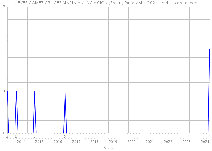 NIEVES GOMEZ CRUCES MARIA ANUNCIACION (Spain) Page visits 2024 