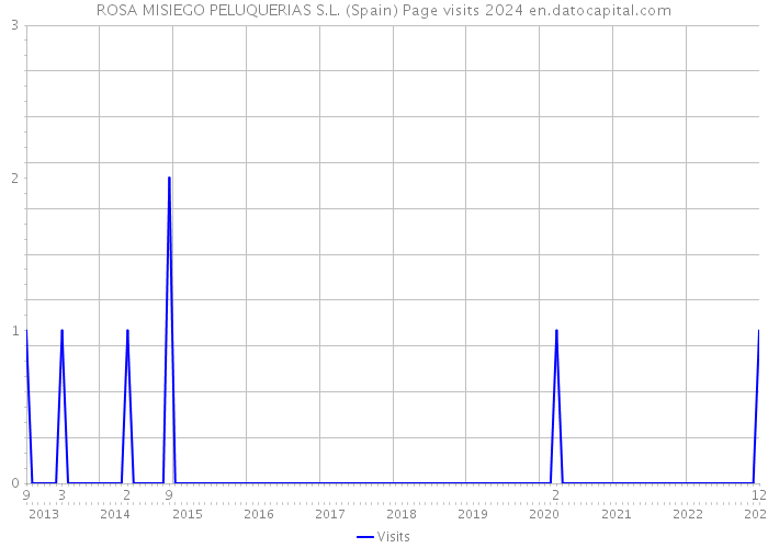 ROSA MISIEGO PELUQUERIAS S.L. (Spain) Page visits 2024 