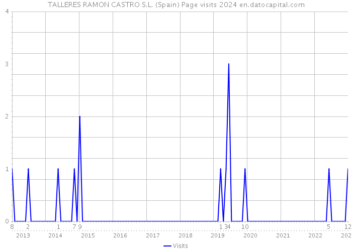 TALLERES RAMON CASTRO S.L. (Spain) Page visits 2024 