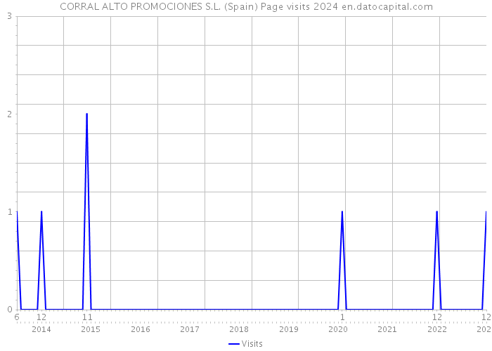 CORRAL ALTO PROMOCIONES S.L. (Spain) Page visits 2024 