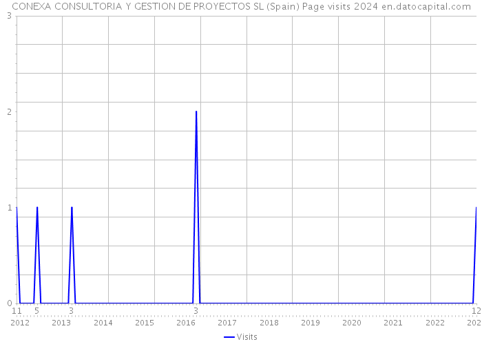 CONEXA CONSULTORIA Y GESTION DE PROYECTOS SL (Spain) Page visits 2024 