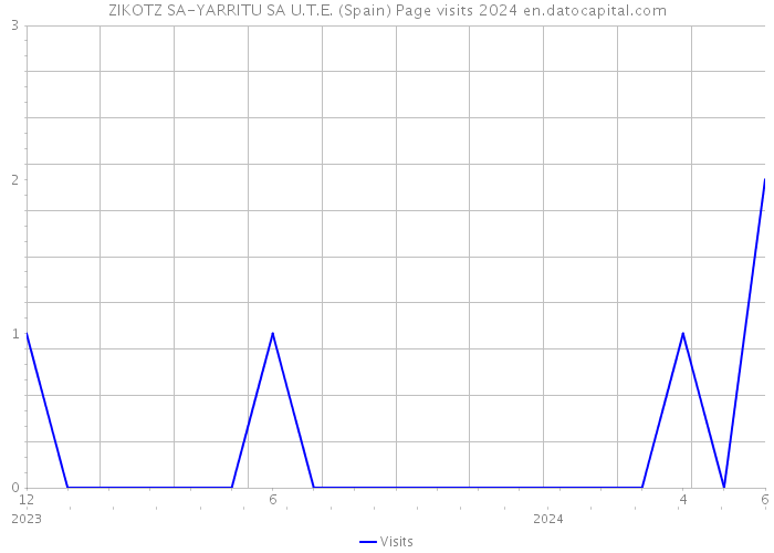 ZIKOTZ SA-YARRITU SA U.T.E. (Spain) Page visits 2024 