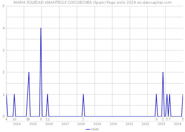 MARIA SOLEDAD AMANTEGUI GOICOECHEA (Spain) Page visits 2024 