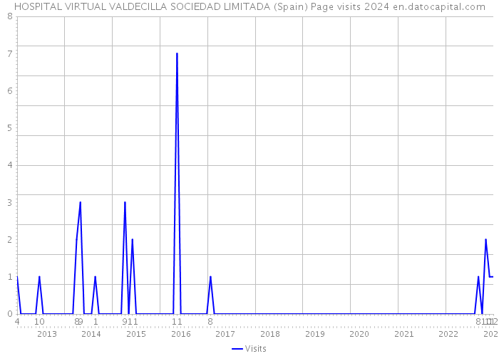 HOSPITAL VIRTUAL VALDECILLA SOCIEDAD LIMITADA (Spain) Page visits 2024 