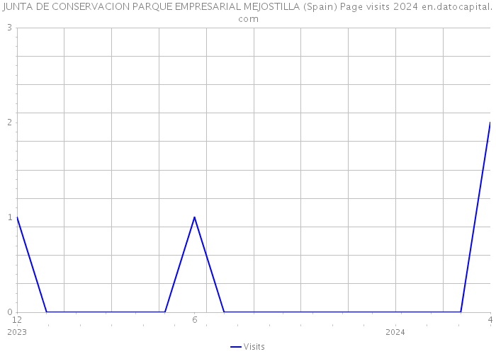 JUNTA DE CONSERVACION PARQUE EMPRESARIAL MEJOSTILLA (Spain) Page visits 2024 