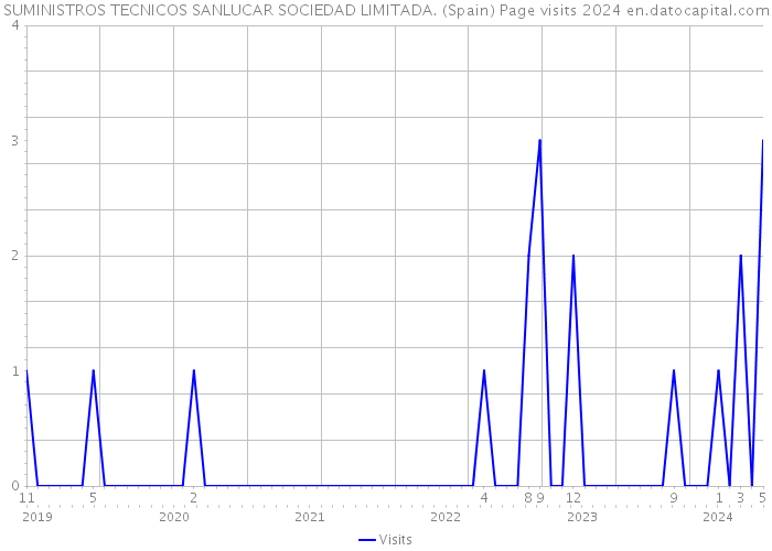 SUMINISTROS TECNICOS SANLUCAR SOCIEDAD LIMITADA. (Spain) Page visits 2024 