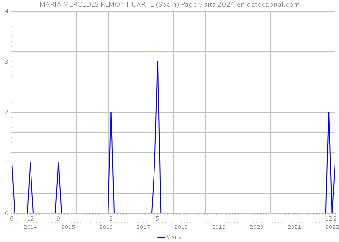 MARIA MERCEDES REMON HUARTE (Spain) Page visits 2024 
