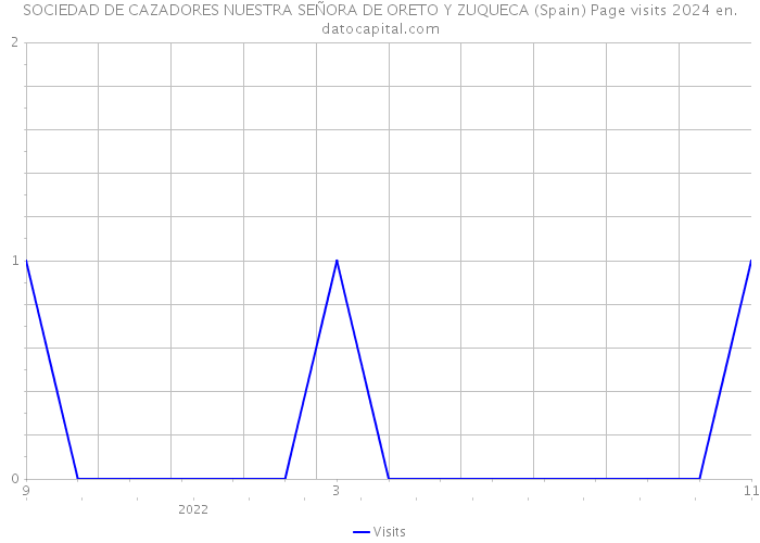 SOCIEDAD DE CAZADORES NUESTRA SEÑORA DE ORETO Y ZUQUECA (Spain) Page visits 2024 