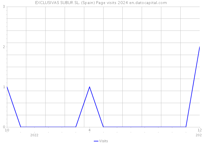 EXCLUSIVAS SUBUR SL. (Spain) Page visits 2024 