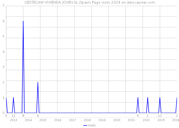 GESTECAM VIVIENDA JOVEN SL (Spain) Page visits 2024 