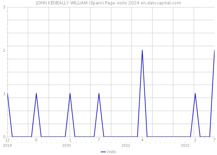 JOHN KENEALLY WILLIAM (Spain) Page visits 2024 