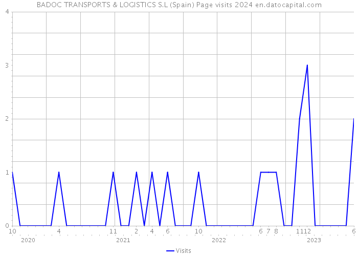 BADOC TRANSPORTS & LOGISTICS S.L (Spain) Page visits 2024 