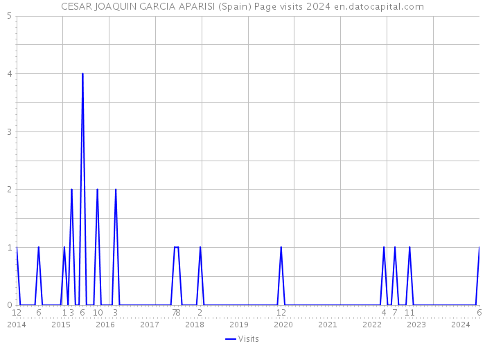 CESAR JOAQUIN GARCIA APARISI (Spain) Page visits 2024 