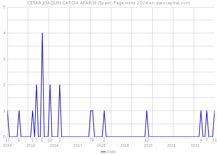CESAR JOAQUIN GARCIA APARISI (Spain) Page visits 2024 