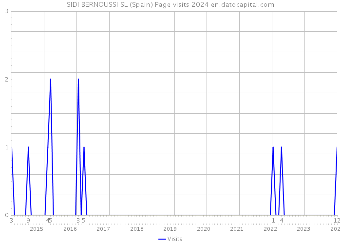 SIDI BERNOUSSI SL (Spain) Page visits 2024 