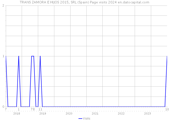 TRANS ZAMORA E HIJOS 2015, SRL (Spain) Page visits 2024 