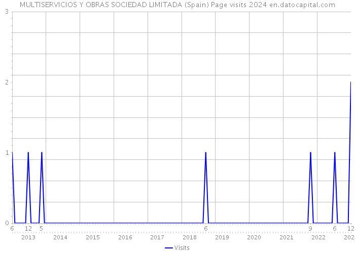 MULTISERVICIOS Y OBRAS SOCIEDAD LIMITADA (Spain) Page visits 2024 