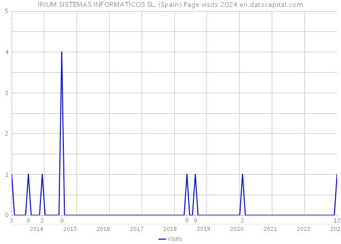 IRIUM SISTEMAS INFORMATICOS SL. (Spain) Page visits 2024 