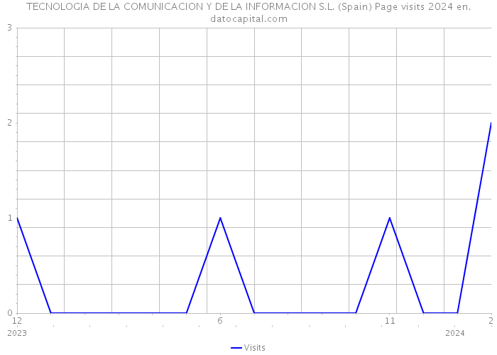 TECNOLOGIA DE LA COMUNICACION Y DE LA INFORMACION S.L. (Spain) Page visits 2024 