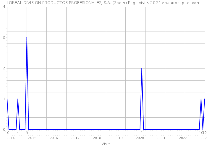 LOREAL DIVISION PRODUCTOS PROFESIONALES, S.A. (Spain) Page visits 2024 
