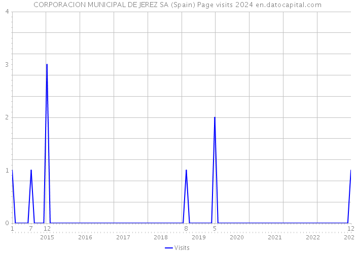 CORPORACION MUNICIPAL DE JEREZ SA (Spain) Page visits 2024 