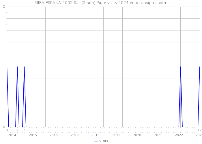 MIBA ESPANA 2002 S.L. (Spain) Page visits 2024 