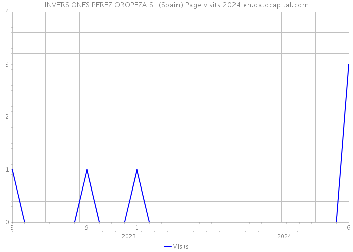 INVERSIONES PEREZ OROPEZA SL (Spain) Page visits 2024 
