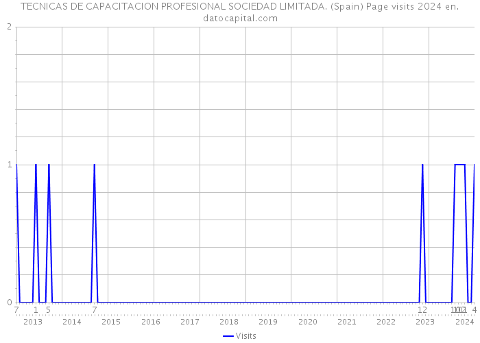 TECNICAS DE CAPACITACION PROFESIONAL SOCIEDAD LIMITADA. (Spain) Page visits 2024 