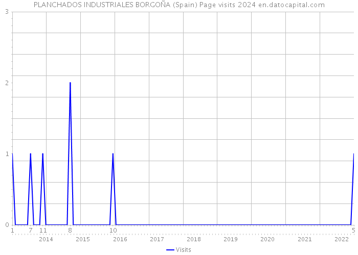 PLANCHADOS INDUSTRIALES BORGOÑA (Spain) Page visits 2024 