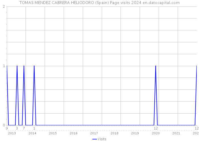 TOMAS MENDEZ CABRERA HELIODORO (Spain) Page visits 2024 