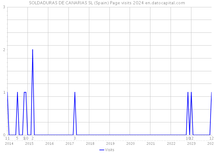 SOLDADURAS DE CANARIAS SL (Spain) Page visits 2024 