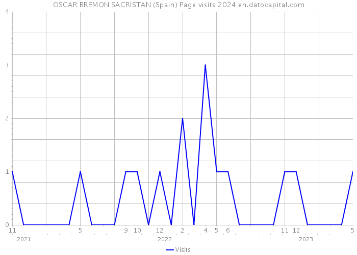 OSCAR BREMON SACRISTAN (Spain) Page visits 2024 