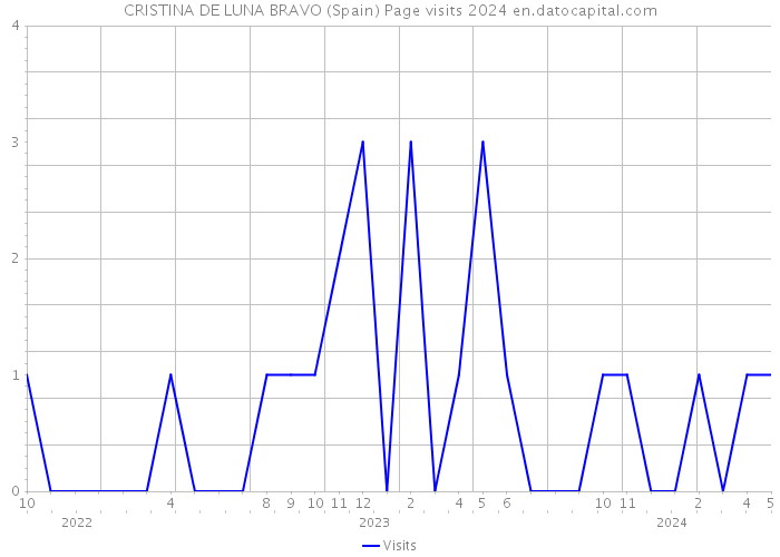 CRISTINA DE LUNA BRAVO (Spain) Page visits 2024 