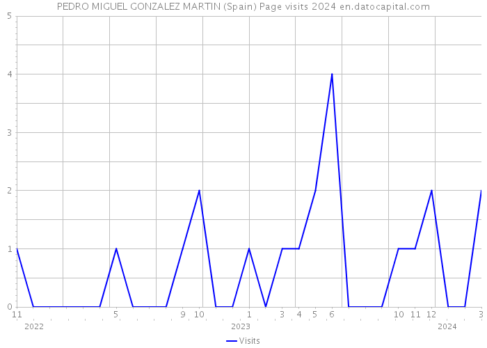 PEDRO MIGUEL GONZALEZ MARTIN (Spain) Page visits 2024 