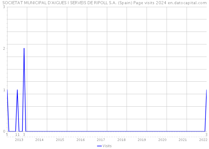 SOCIETAT MUNICIPAL D'AIGUES I SERVEIS DE RIPOLL S.A. (Spain) Page visits 2024 