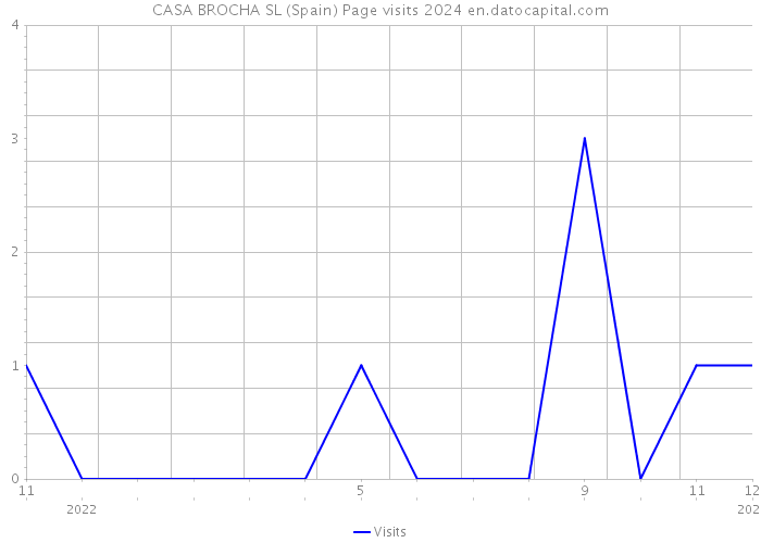 CASA BROCHA SL (Spain) Page visits 2024 