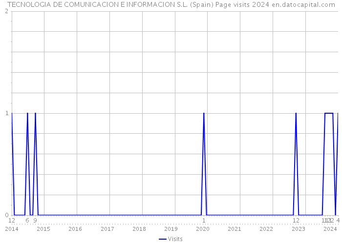 TECNOLOGIA DE COMUNICACION E INFORMACION S.L. (Spain) Page visits 2024 