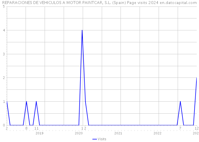 REPARACIONES DE VEHICULOS A MOTOR PAINTCAR, S.L. (Spain) Page visits 2024 