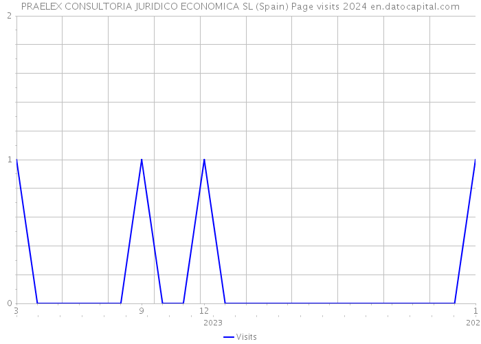 PRAELEX CONSULTORIA JURIDICO ECONOMICA SL (Spain) Page visits 2024 