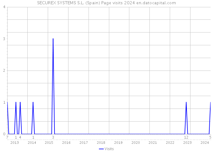 SECUREX SYSTEMS S.L. (Spain) Page visits 2024 