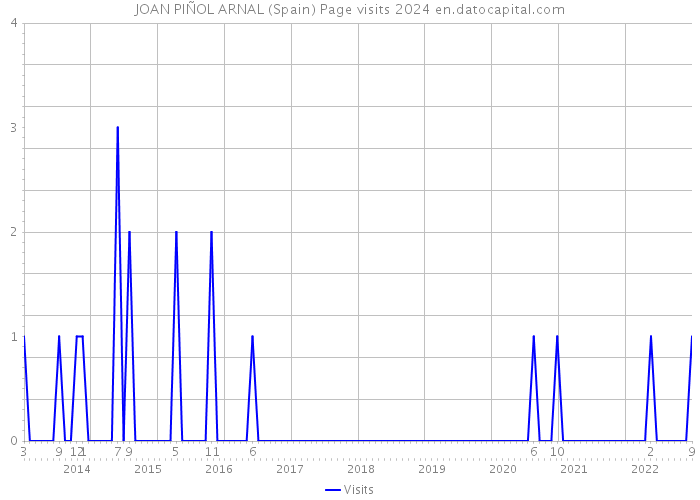 JOAN PIÑOL ARNAL (Spain) Page visits 2024 