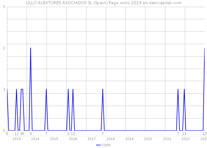 LILLO AUDITORES ASOCIADOS SL (Spain) Page visits 2024 
