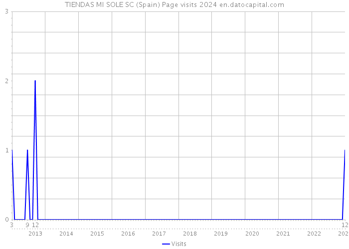 TIENDAS MI SOLE SC (Spain) Page visits 2024 
