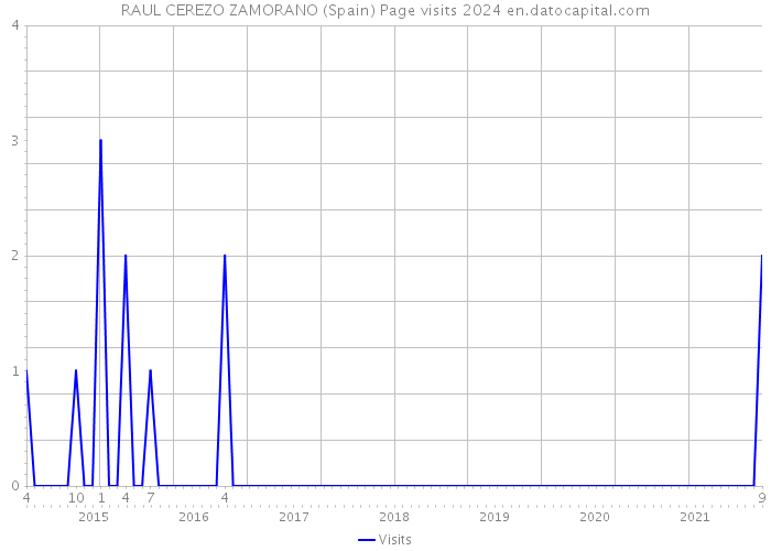RAUL CEREZO ZAMORANO (Spain) Page visits 2024 