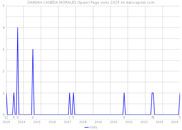 DAMIAN CANEDA MORALES (Spain) Page visits 2024 