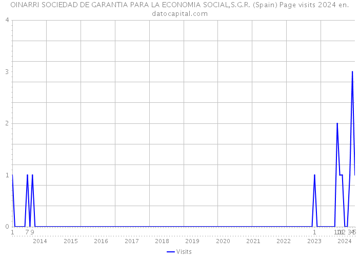 OINARRI SOCIEDAD DE GARANTIA PARA LA ECONOMIA SOCIAL,S.G.R. (Spain) Page visits 2024 