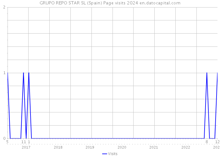 GRUPO REPO STAR SL (Spain) Page visits 2024 