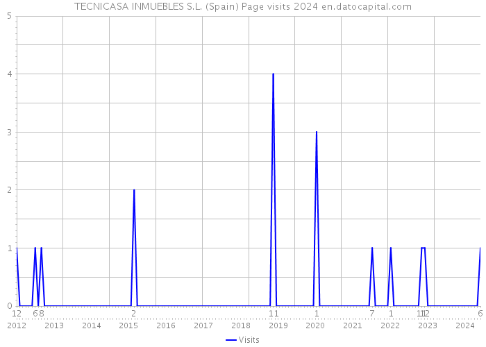 TECNICASA INMUEBLES S.L. (Spain) Page visits 2024 
