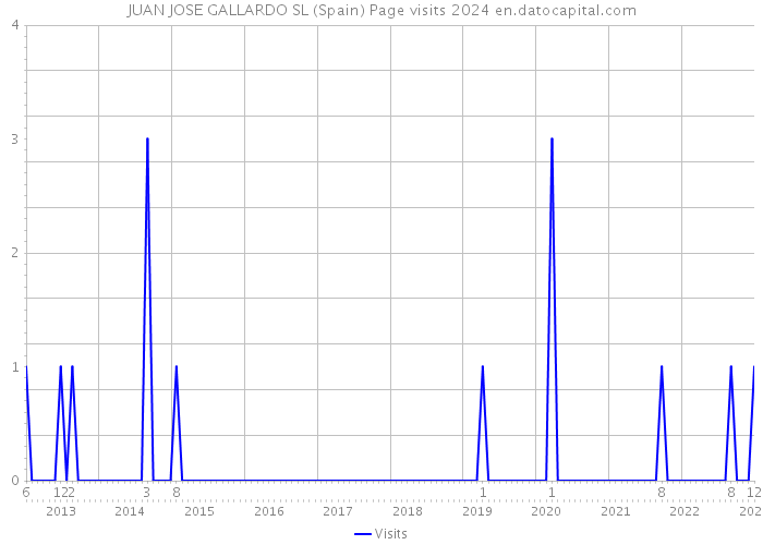 JUAN JOSE GALLARDO SL (Spain) Page visits 2024 